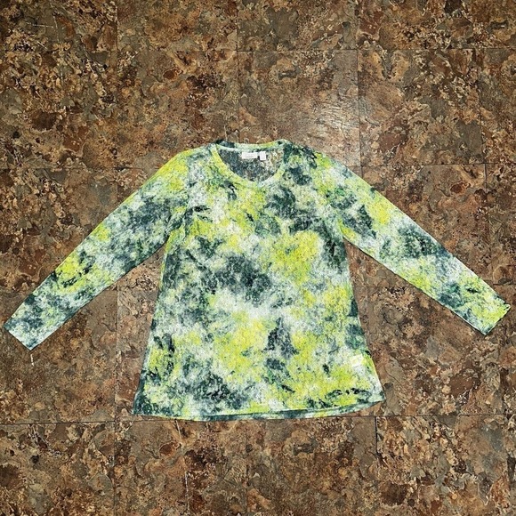 LOGO By Lori Goldstein Women’s Layering Blouse Size Small St Patrick’s Day Top - Picture 1 of 7